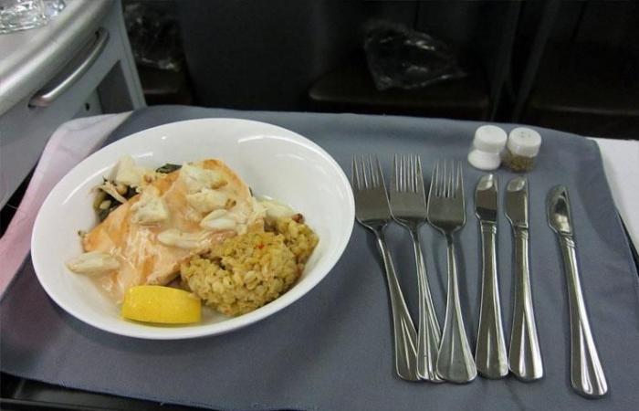 بالصور.. الفرق بين وجبات الدرجة الاقتصادية ورجال الأعمال على الطائرات