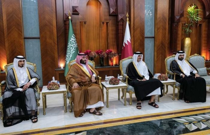 ولي العهد وأمير قطر يرأسان اجتماع المجلس التنسيقي السادس