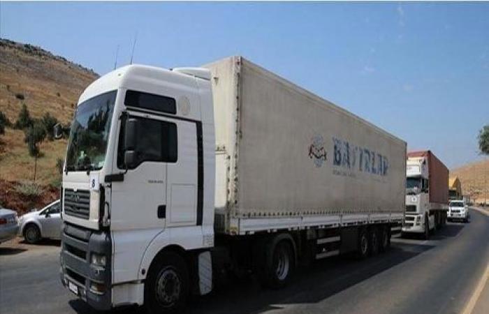 33  شاحنة مساعدات تدخل سورية اليوم عبر المعابر الحدودية مع تركيا