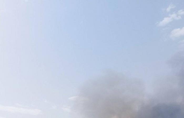 حريق ضخم بوادي نمار في الرياض