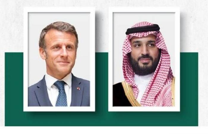اتصال هاتفي بين ولي العهد والرئيس الفرنسي لبحث مستجدات الأوضاع في غزة