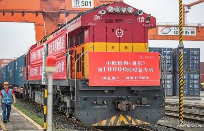 قطارات الشحن بين الصين وأوروبا تسجل رقماً قياسياً خلال مايو الماضي