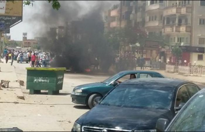 واتس آب اليوم السابع: الإخوان يقطعون الطريق بالإطارات المشتعلة فى العاشر