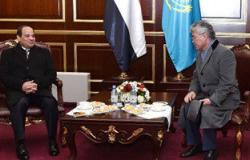 الرئيس السيسى يلتقى فى مقر إقامته بكازاخستان برئيس الوزراء كريم ماسيموف