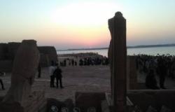 3 وزراء و1100 سائح يشاهدون ظاهرة تعامد الشمس على معبد أبو سمبل