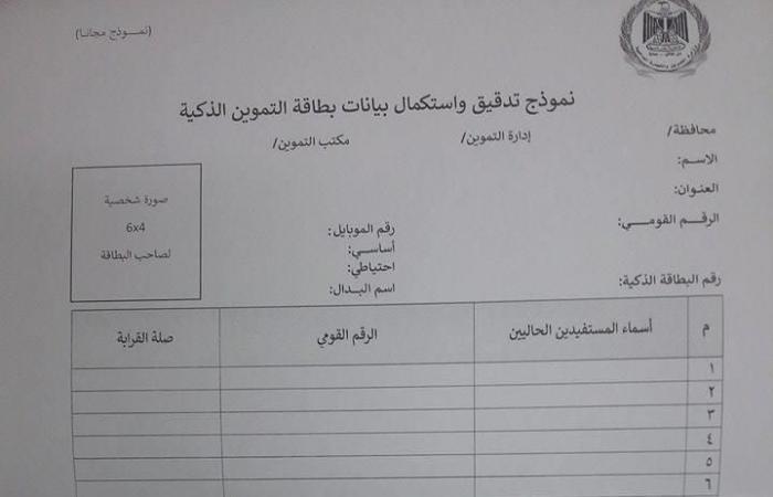 للمواطنين.. 4 خطوات لتحديث بيانات البطاقات التموينية