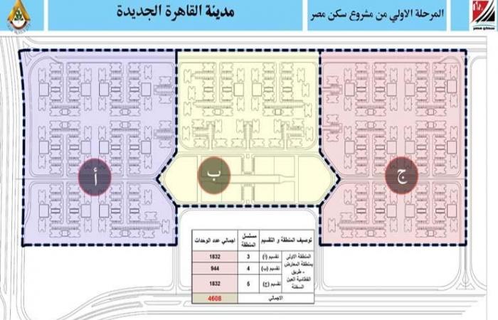 بالصور.. ننشر تقسيمات "سكن مصر" في القاهرة الجديدة وأكتوبر والعبور