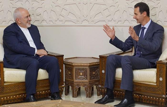 ظريف يبحث مع الأسد العلاقات الثنائية وعملية التسوية السياسية في سوريا