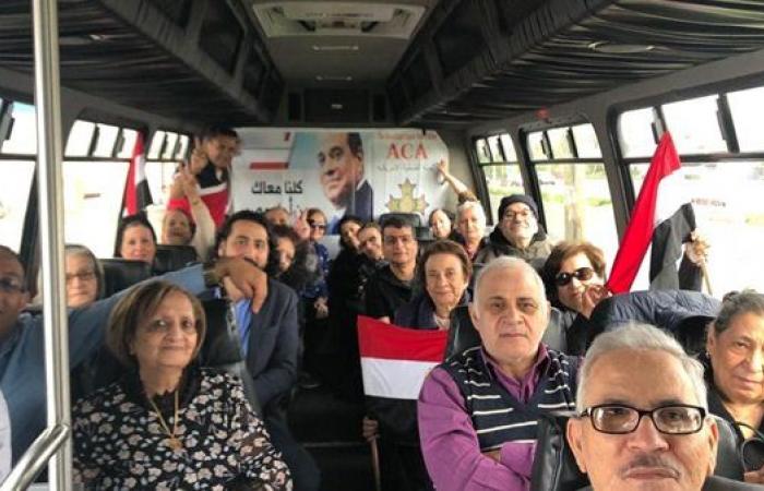إقبال كبير من المصريين بأمريكا على التصويت في الاستفتاء .. صور