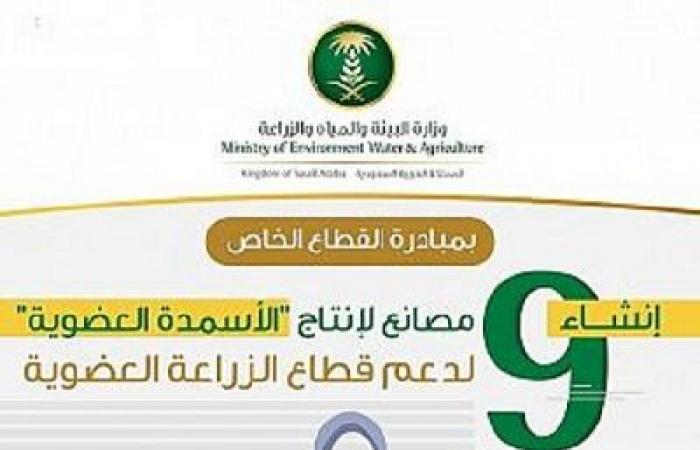 "البيئة": 9 مصانع لإنتاج "الأسمدة العضوية" بالسعودية مملوكة للقطاع الخاص