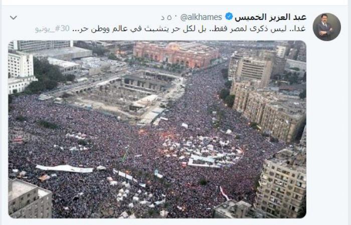كاتب سعودى عن ثورة 30 يونيو: ليست ذكرى لمصر فقط بل لكل حر يتشبث في وطن حر