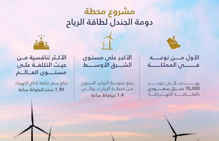 السعودية تحقق رقمًا قياسيًا عالميًا جديدًا بقطاع توليد طاقة الرياح