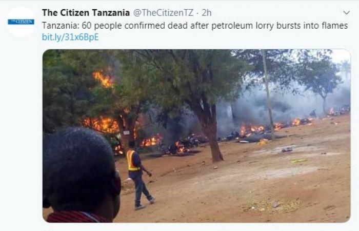 محدث..ارتفاع قتلى وجرحى بانفجار شاحنة وقود بتنزانيا لـ130 شخصاً
