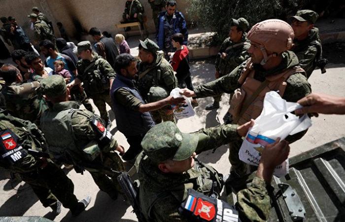 الجيش الروسي يسلم أكثر من 3.5 طن من المساعدات إلى سكان الغوطة الشرقية