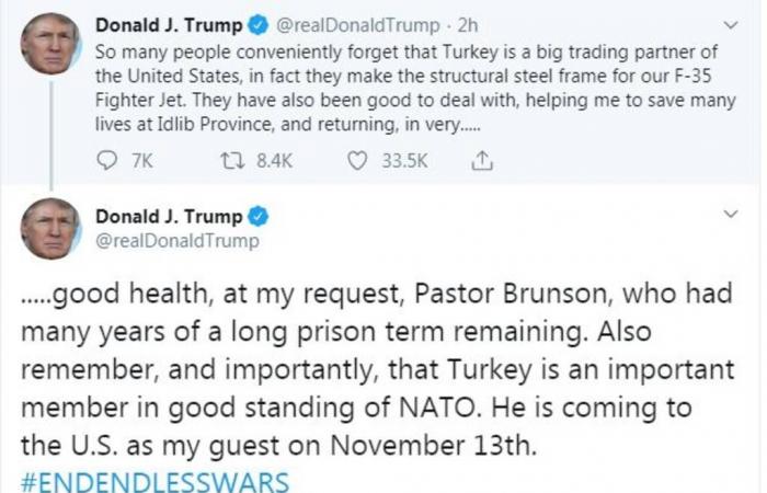 الليرة تواصل المكاسب بعد تغريدات هادئة لترامب بشأن تركيا