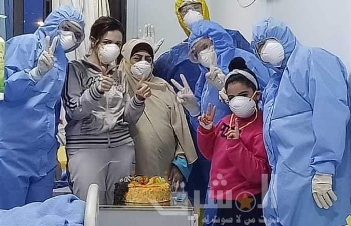 ‎مغادرة أصغر طفلة مستشفى العزل بالإسكندرية بعد تعافيها من كورونا