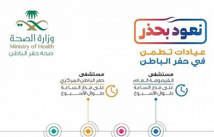 "صحة حفر الباطن" تخصص 4 عيادات "تطمن"