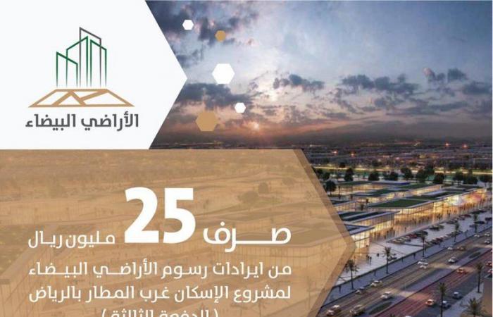 صرف 25 مليون ريال من إيرادات رسوم الأراضي لـ"إسكان غرب مطار الرياض"