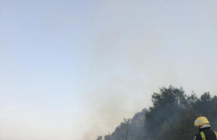 استمر 3 أيام.. "مدني محايل عسير" يخمد حريقاً بأشجار جبل ضرم