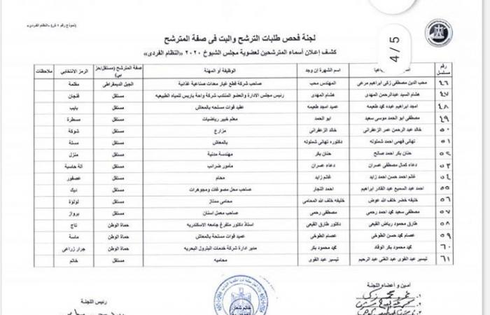 استبعاد 6 فردي وقائمتين.. ننشر أسماء المرشحين لمجلس الشيوخ بالإسكندرية (مستند)