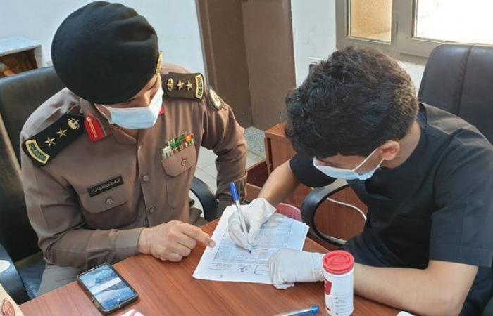"شرطة صامطة" تختتم حملة للتبرع بالدم