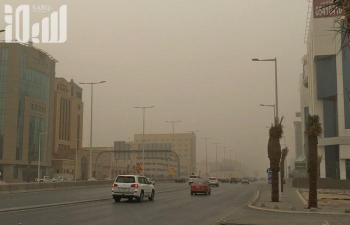"الأرصاد": رياح نشطة مثيرة للأتربة والغبار على الرياض وبريدة وحائل والمدينة والشرقية