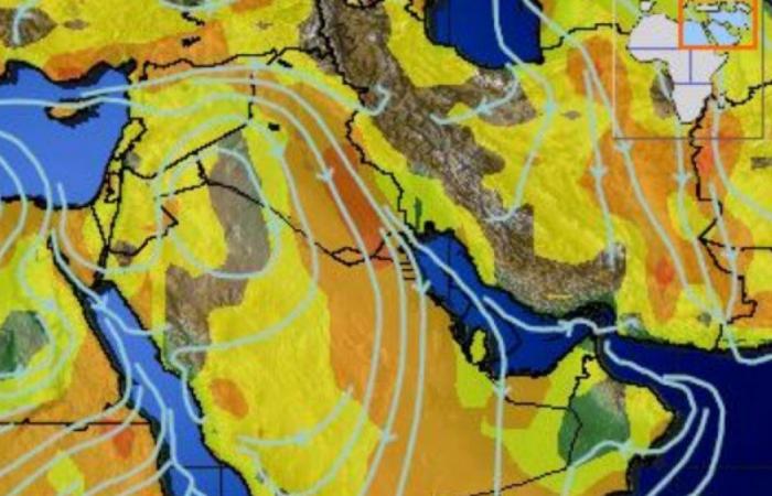 "الحصيني" يكشف تأثيرات منخفض يتمركز بالمتوسط وقد تمتد آثاره إلى شمال السعودية