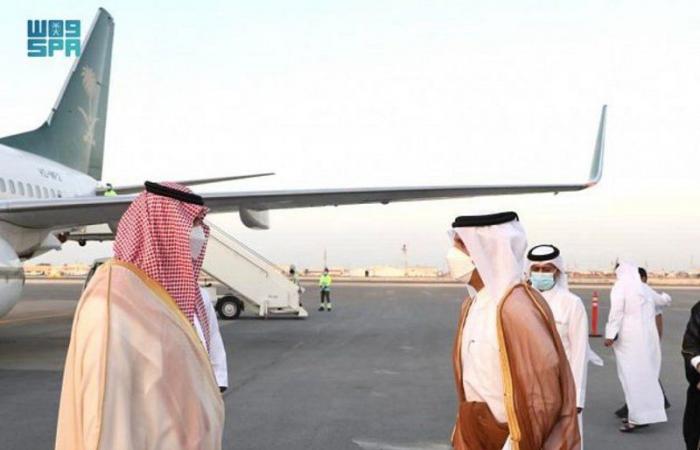 تركي بن محمد بن فهد يصل الدوحة في زيارة رسمية