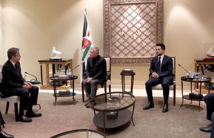 الملك عبدالله الثاني يلتقي وزير الخارجية الأمريكي أنتوني بلينكن
