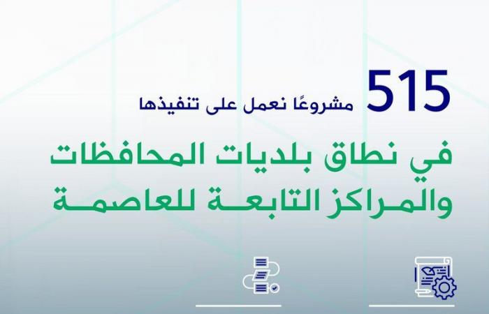 "أمانة الرياض": نعمل على تنفيذ 515 مشروعاً لتحقيق التنمية الشاملة