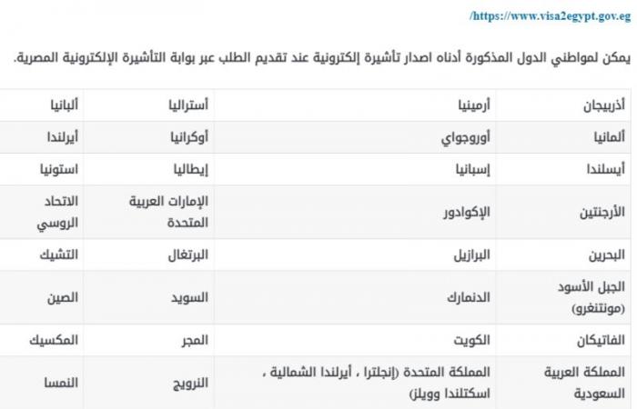 مصر تقرّ تأشيرة إلكترونية للسعوديين.. تعرف على المدة والقيمة