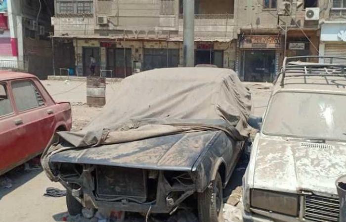 حصر السيارات المتهالكة في شوارع شبرا الخيمة (صور)