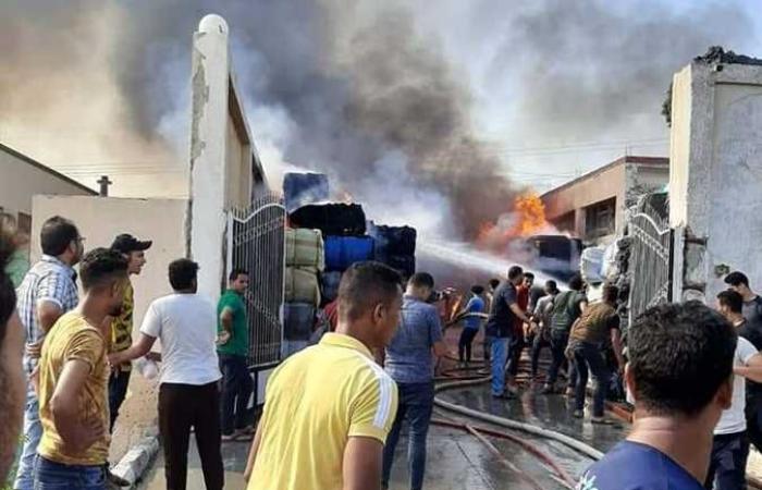 نشوب حريق في مصنع للمنسوجات بالعاشر من رمضان