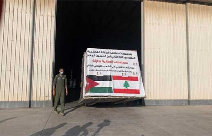 14 طنا مساعدات طبية اردنية الى لبنان