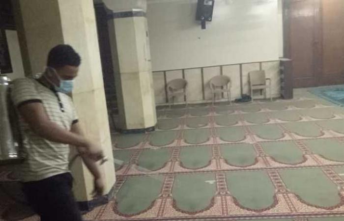 تطهير وتعقيم المساجد استعدادًا لصلاة الجمعة في شمال سيناء