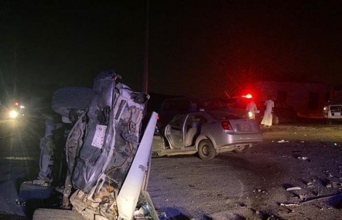 حادث تصادم وانقلاب يخلف 5 إصابات باشرها "هلال مكة"