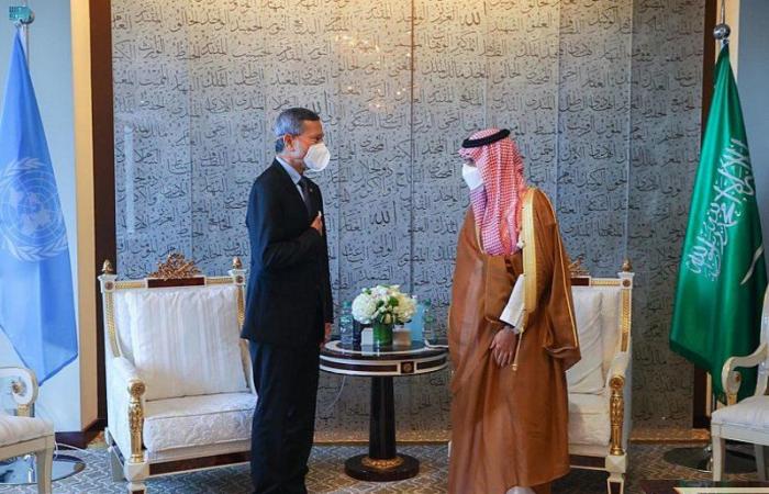 وزير الخارجية يلتقي وزير خارجية جمهورية سنغافورة