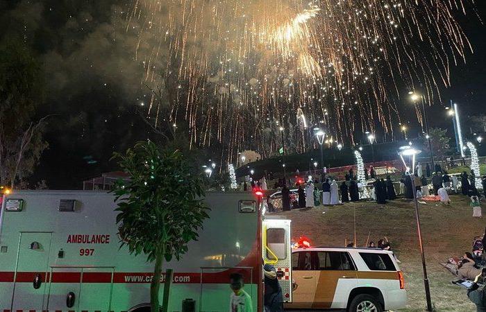 "هلال الباحة" يحتفل باليوم الوطني بتواجد الفرق الإسعافية بمواقع الاحتفالات