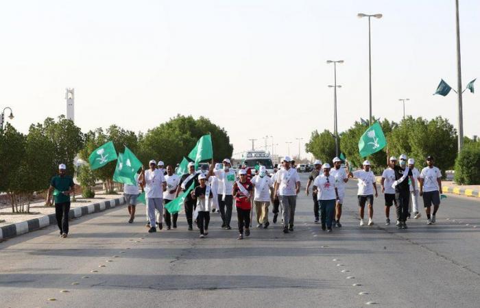 بمشاركة جميع فئات المجتمع.. الزلفي تتوشح بالأخضر احتفالاً باليوم الوطني