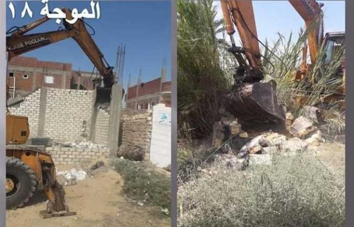 إزالة 16 حالة تعدي على 5288 متر مربع بقرية كسفريت بمحافظة الإسماعيلية