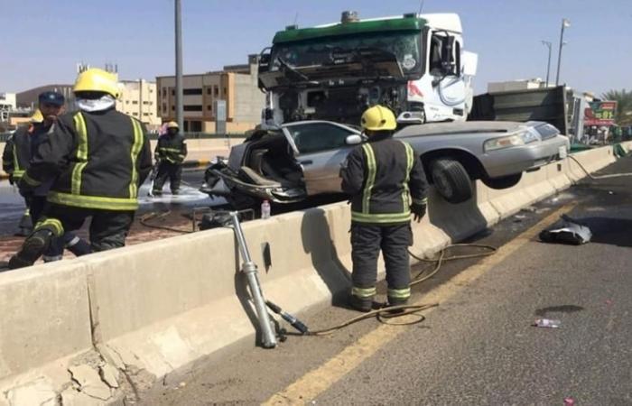 إيقاف سائق شاحنة حادث المدينة 10 أيام على ذمة التحقيق