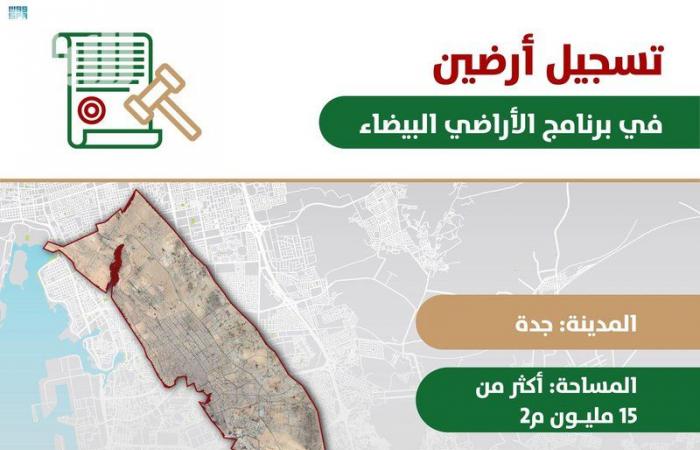 "الأراضي البيضاء": تسجيل أرضين بمساحة 15.3 مليون م2 في جدة.. الرسوم عليها بأثر رجعي
