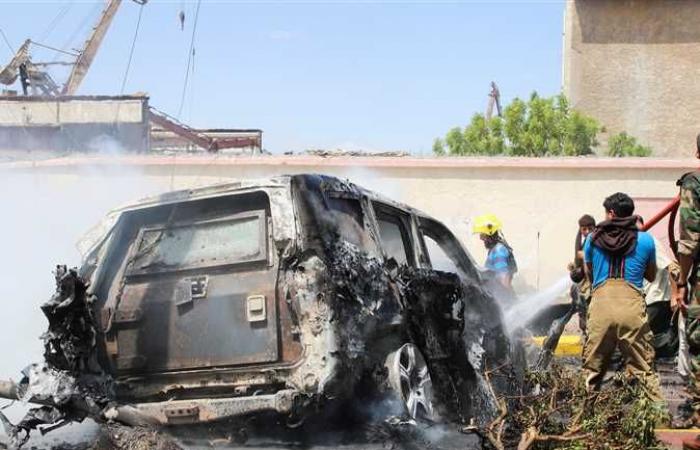 إصابة 9 عمال في حادث انقلاب بمدخل طريق الواحات في المنيا
