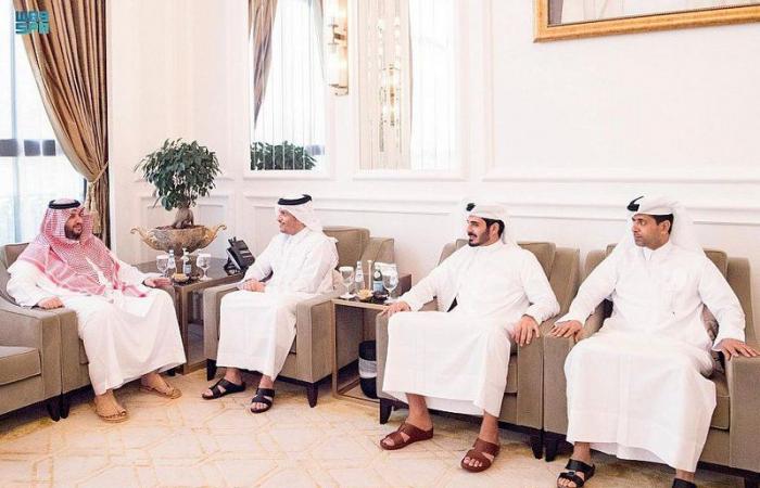 نائب رئيس الوزراء ووزير الخارجية القطري يستقبل "تركي بن محمد"