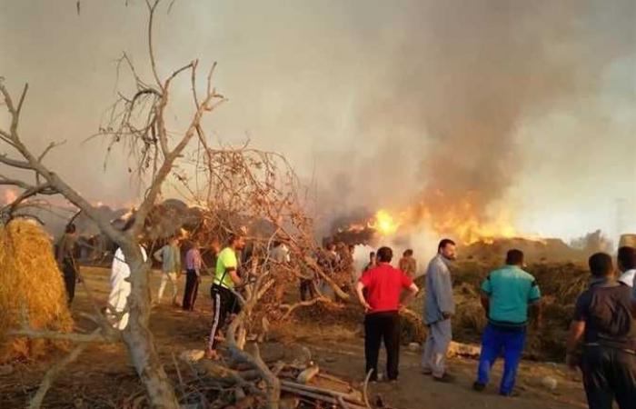 إخماد حريق في منزل بقرية بني عبيد بمركز أبوقرقاص بالمنيا