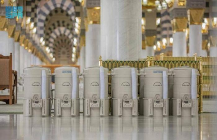 35 ألف عبوة ماء في المسجد النبوي