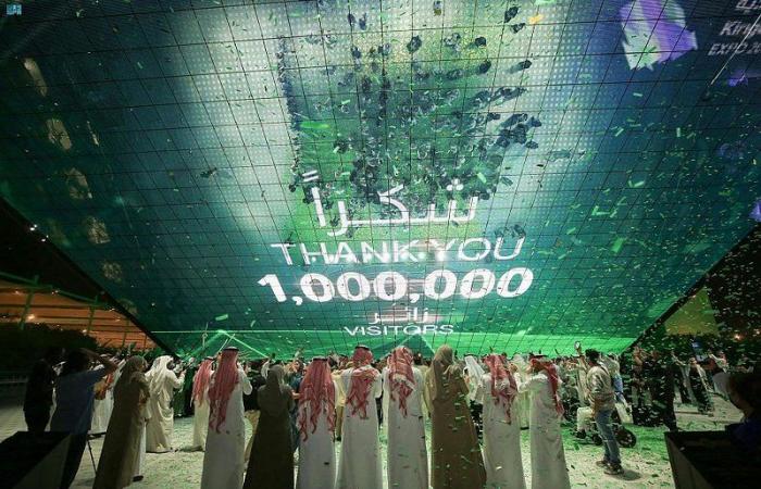 الجناح السعودي في إكسبو 2020 دبي يحتفل باستقبال مليون زائر خلال 49 يوماً