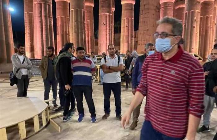وزير السياحة والآثار يتابع الاستعدادات والتجهيزات النهائية لافتتاح طريق «الكباش» بالأقصر