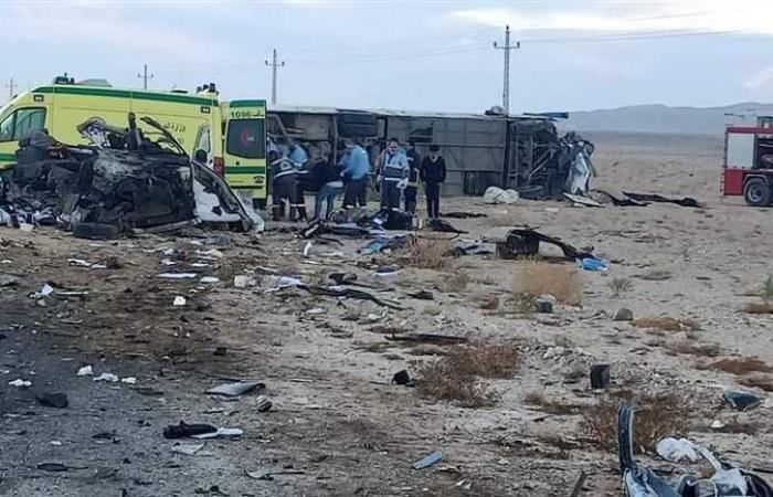 ارتفاع عدد ضحايا حادث تصادم جنوب سيناء إلى 17 شخصًا.. وإعادة فتح الطريق