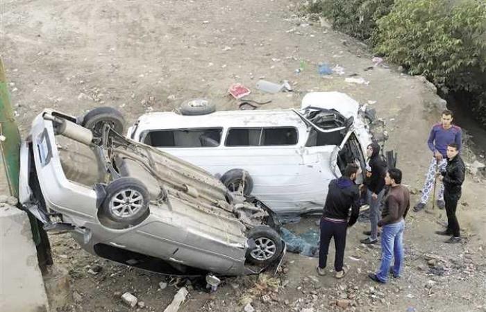 مصرع «طفل» وإصابة 10 في 5 حوادث طرق متفرقة بالمنيا